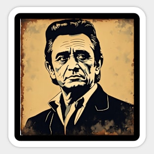 Johnny Cash Harmonious Hits Sticker